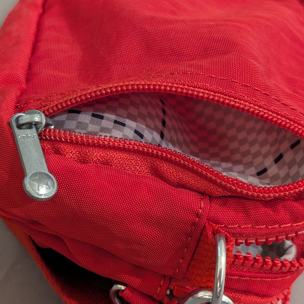 Kipling Vibrant Red Zip Pouch - image 3